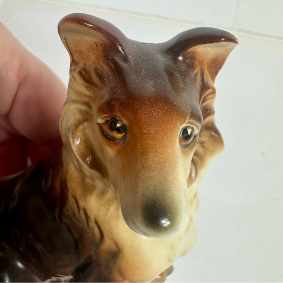 Vintage Ceramic Collie Dog Figurine Puppy Japan 3.5" Tall - Picture 7 of 10